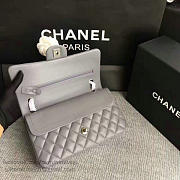 Classic Chanel Lambskin Flap Shoulder Bag Grey A01112 VS00884 - 4