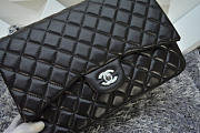 CHANEL 1112 Black Size 33cm Lambskin Leather Flap Bag With Gold / Silver Hardware - 5