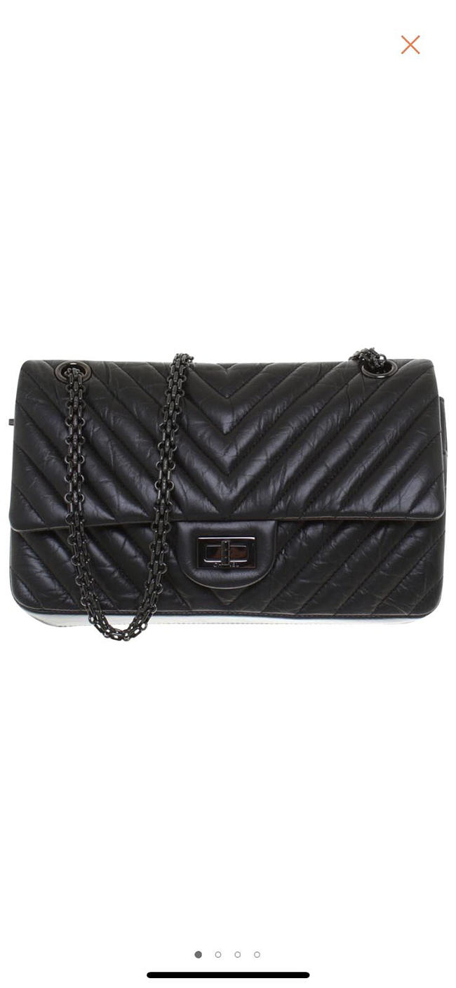 Chanel reissue 255 Black hardware 5408 - 1