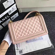 Chanel Lambskin Medium Boy Bag A67086 Pink 2017 VS02922 - 6