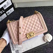 Chanel Lambskin Medium Boy Bag A67086 Pink 2017 VS02922 - 2