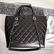 Chanel Quilted Lambskin Shopping Tote Bag Black 260301 VS02839 - 4