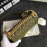 Chanel Green Quilted Caviar Small Boy Bag A67085 VS06103 - 6