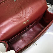 CHANEL 1112 Maroon Red Size 33cm Caviar Leather Flap Bag With Gold / Silver Hardware - 3