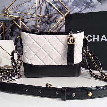 Chanel Chanels Gabrielle Small Hobo Bag White A91810 VS08467