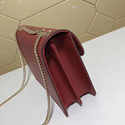 Gucci GG Flap Shoulder Bag On Chain Red 510303 - 5