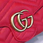 Gucci GG Marmont Matelassé Leather Super Mini Bag, Red - 5