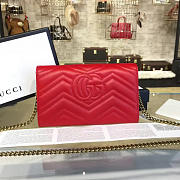 Gucci GG Marmont Matelassé Leather Super Mini Bag, Red - 4