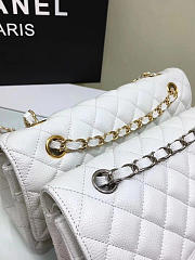 CHANEL 1112 White Large 2.55 Calfskin Leather Flap Bag with Gold Hardware - 6