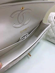 CHANEL 1112 White Large 2.55 Calfskin Leather Flap Bag with Gold Hardware - 2