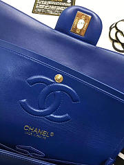 CHANEL 1112 Blue Medium Size 2.55 Lambskin Leather Flap Bag With Gold/Silver Hardware - 3