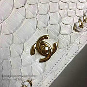 Chanel Snake Leather Flap Shoulder Bag White A98774 VS02816 - 3