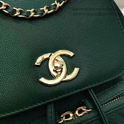 Chanel Grained Calfskin Backpack Green A93748 VS03992 - 3