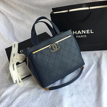 Chanel Tote Bag Dark blue 57563