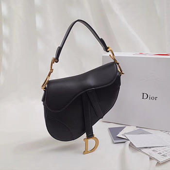 Dior Saddle Bag Original Leather black 26cm M0446