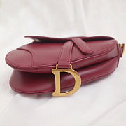 Dior Saddle Bag Original Leather rose red M0446 - 6