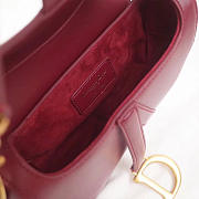 Dior Saddle Bag Original Leather rose red M0446 - 3