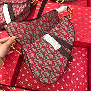 Dior Women Saddle Bag in red Canvas M0446 - 4
