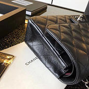 Chanel  black medium size 25 cm caviar black silver - 6