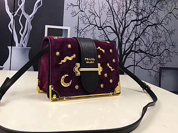 Prada Cahier Bag grape purple shoulder bag