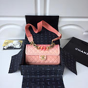 Chanel Flap Grained Calfskin Bag pink AS0062 - 1