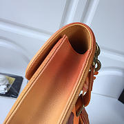 Chanel Flap Grained Calfskin Bag Orange AS0062 - 5