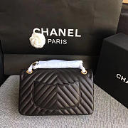 Chanel Calfskin Chevron Quilted 2.55 flap black bag 1112 - 5