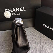 Chanel Calfskin Chevron Quilted 2.55 flap black bag 1112 - 2