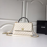 Chanel Flap bag with top handle Black&White&Wine - 2