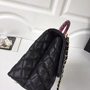 Chanel Flap bag with top handle Black&White&Wine - 6