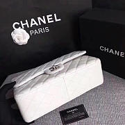 CHANEL white Size 30cm Lambskin Leather Flap Bag With Silver Hardware - 5