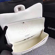 CHANEL white Size 30cm Lambskin Leather Flap Bag With Silver Hardware - 4