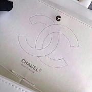 CHANEL white Size 30cm Lambskin Leather Flap Bag With Silver Hardware - 3