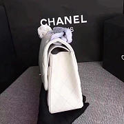 CHANEL white Size 30cm Lambskin Leather Flap Bag With Silver Hardware - 2