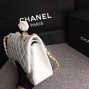 CHANEL white Size 30cm Lambskin Leather Flap Bag With Gold Hardware - 2