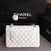 CHANEL white Size 30cm Lambskin Leather Flap Bag With Gold Hardware - 6