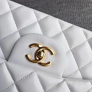 CHANEL white Size 30cm Lambskin Leather Flap Bag With Gold Hardware - 5