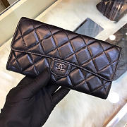 Chanel wallet lambskin with silver hardware - 1