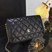 CHANEL WOC SHOULDER BAG lambskin gold&silver hardware - 1