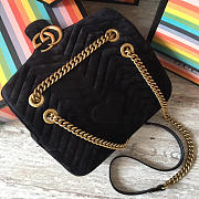 Gucci GG Marmont Chevron velvet shoulder bag - 4