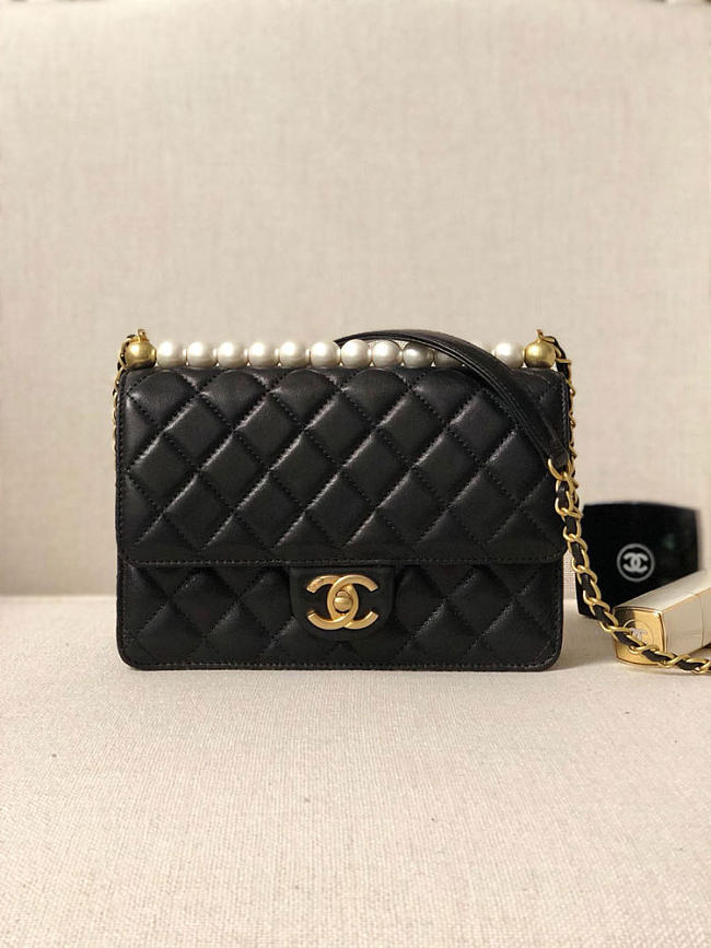 Chanel Woc Pearl rhombic Classic Flap Bag  - 1