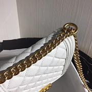 Boy Chanel Handbag 19.5cm White With Gold Hardware - 2