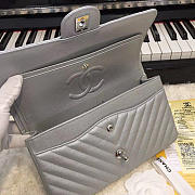 Chanel Chevron Quilted silver calfskin leather  - 3