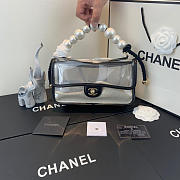 Chanel Transparent pearl sand bag Black - 6