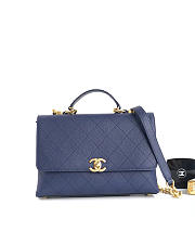 Chanel SHOULDER BAG Calfskin Blue - 1