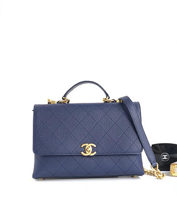 Chanel SHOULDER BAG Calfskin Blue