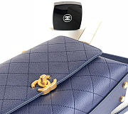 Chanel SHOULDER BAG Calfskin Blue - 6