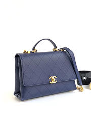 Chanel SHOULDER BAG Calfskin Blue - 2