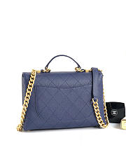 Chanel SHOULDER BAG Calfskin Blue - 4