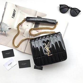 YSL VICKY SHOULDER BAG BLACK  20.5cm